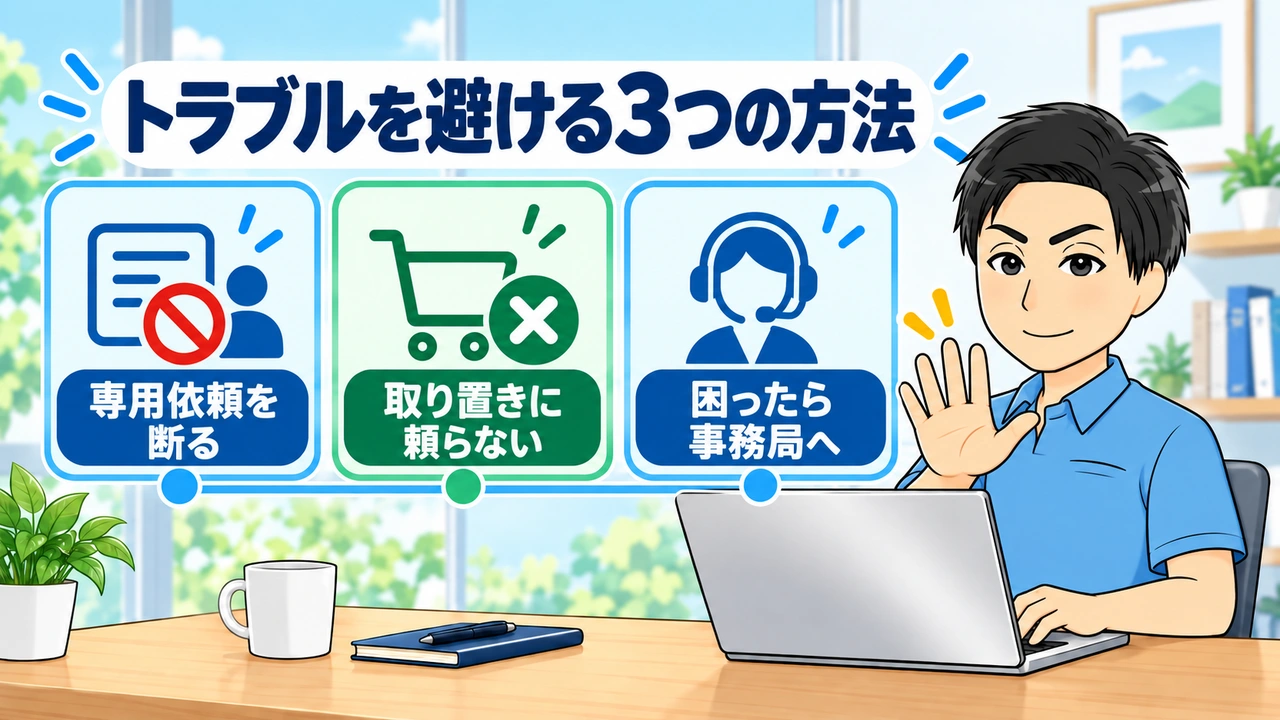 トラブルを避ける3つの方法